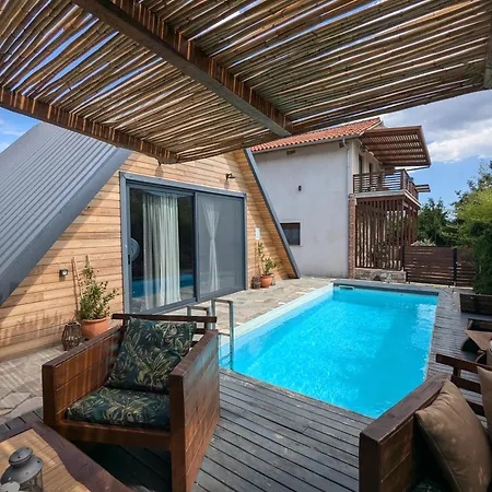 Unique Wooden With Pool Ολυμπιάδα